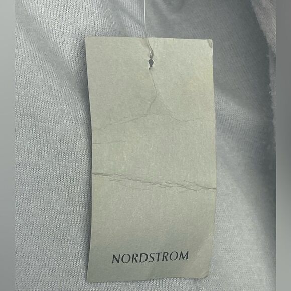 Nordstrom Women Gray Funnel Neck Drawstring Long Sleeve Modal Blend Pullover : M - Picture 8 of 9